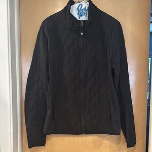 Athleta Black Quilted Puffer Jacket